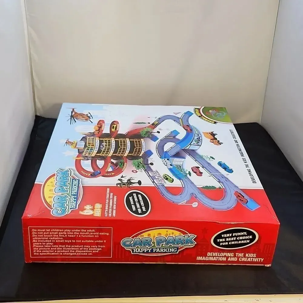 BRAND NEW CAR PARK TOY SET CAR VEHICLE BUILDING PARKING LOT RACE TRACKS K… S2